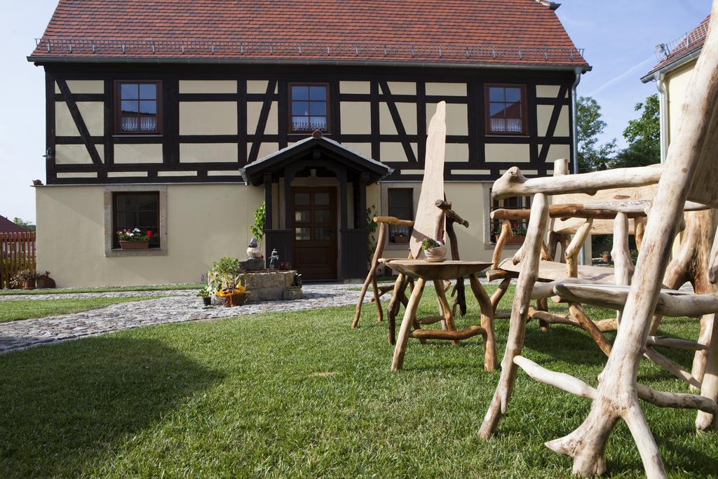 Pension Alte Schmiede Zabeltitz Extérieur photo